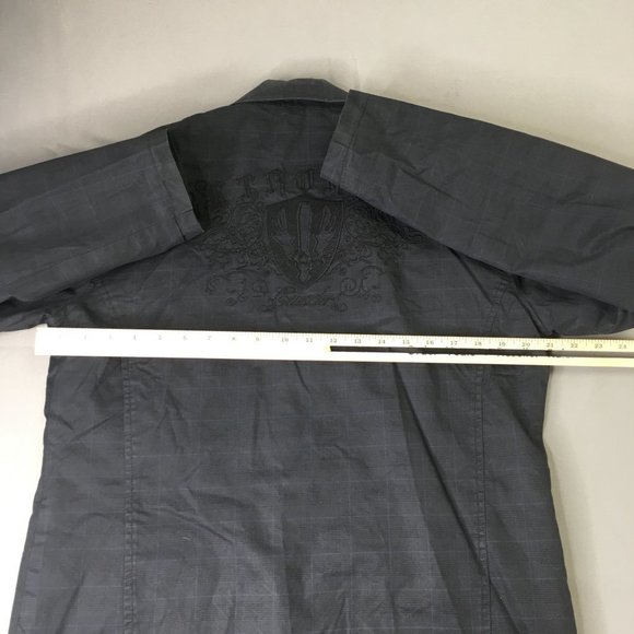 Fort Collins Mens Jacket Black Extra Large Button Long Sleeve Casual Comfort - Picture 10 of 12